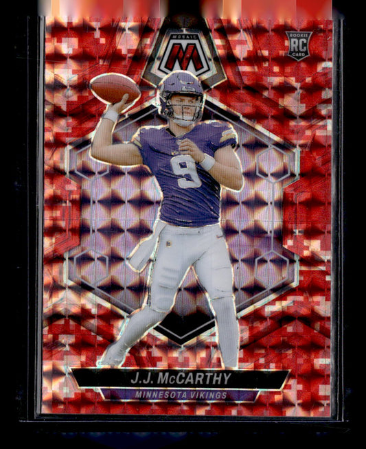 2024 Panini Mosaic #310 J.J. McCarthy Red Camo