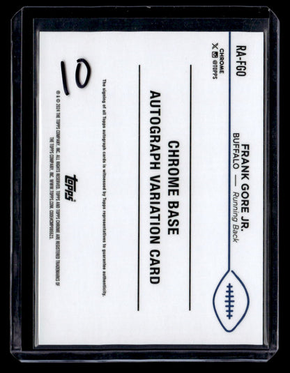 2024 Topps Chrome #260 Frank Gore Jr. Aqua Refractor #/199