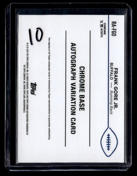 2024 Topps Chrome #260 Frank Gore Jr. Aqua Refractor #/199