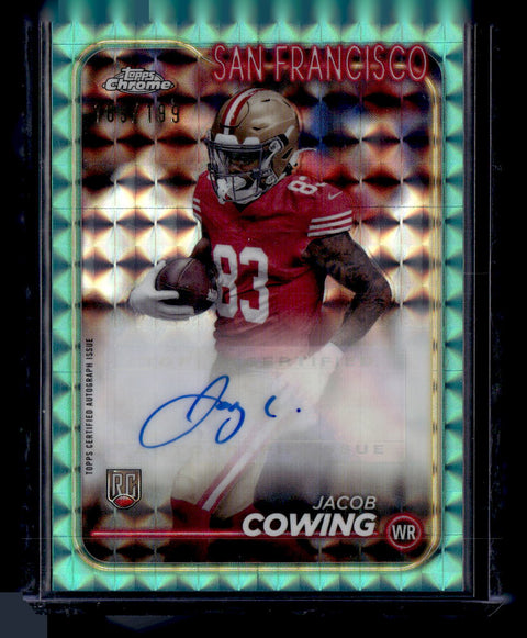 2024 Topps Chrome #RA-JC Jacob Cowing Aqua Geometric Auto /199