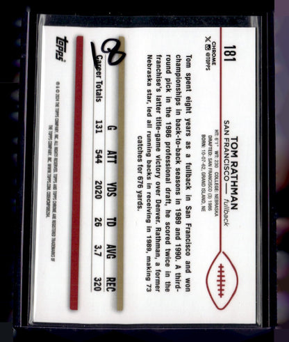 2024 Topps Chrome Sapphire Edition #181 Tom Rathman Gold Sapphire #/50