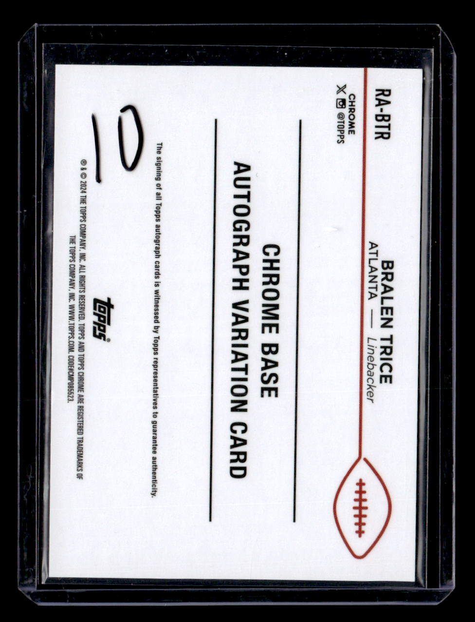 2024 Topps Chrome #RA-BTR Bralen Trice Yellow Geometric /75