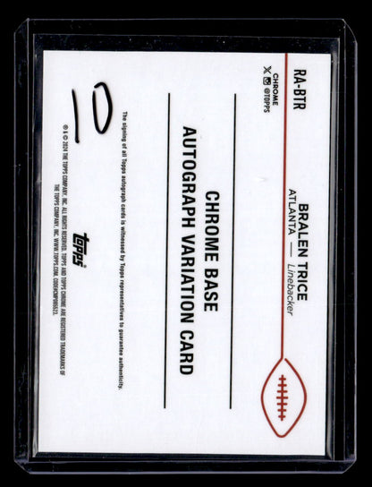 2024 Topps Chrome #RA-BTR Bralen Trice Yellow Geometric /75