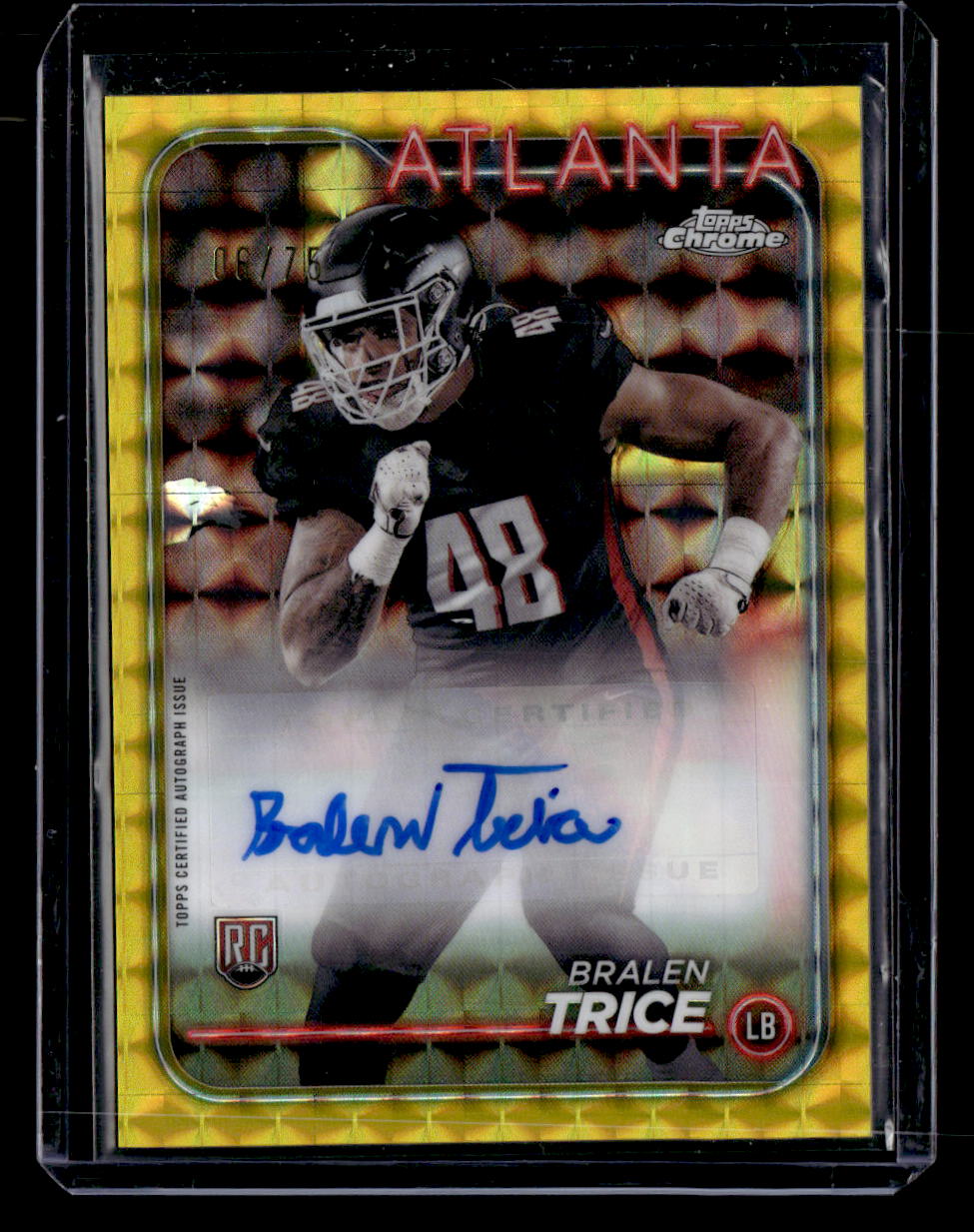 2024 Topps Chrome #RA-BTR Bralen Trice Yellow Geometric /75