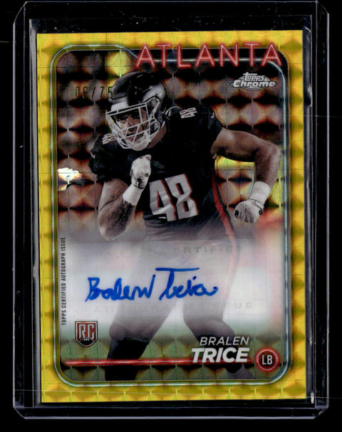 2024 Topps Chrome #RA-BTR Bralen Trice Yellow Geometric /75