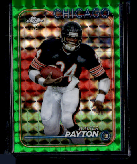 2024 Topps Chrome #23 Walter Payton Green Refractor #/99