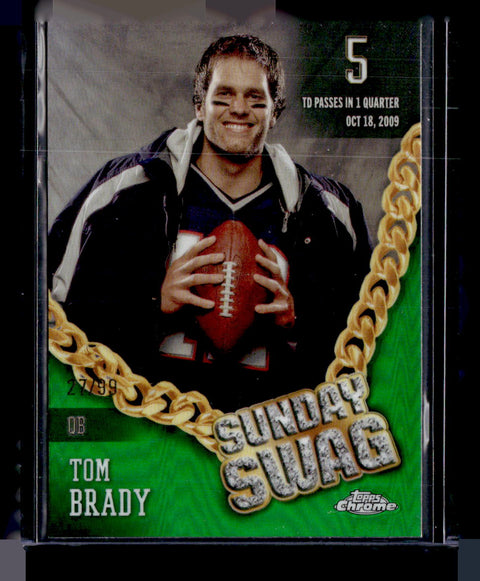 2024 Topps Chrome #SS-1 Tom Brady Sunday Swag Green Refractor #/99
