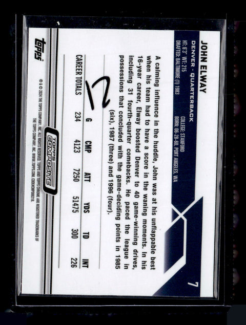 2024 Topps Chrome #7 John Elway Divergent Refractor