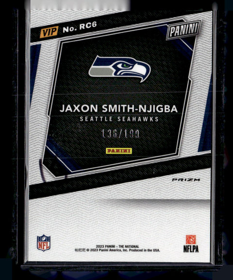 2023 Panini National VIP #RC6 Jaxon Smith-Njigba Red Cracked Ice /199