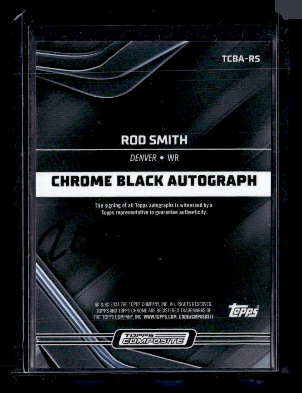 2023 Topps Composite #TCBA-RS Rod Smith Topps Chrome Black Autographs