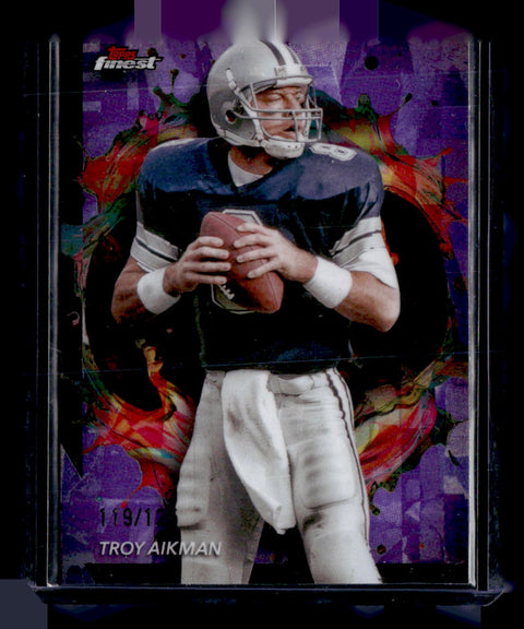 2024 Topps Finest #211 Troy Aikman Purple /125