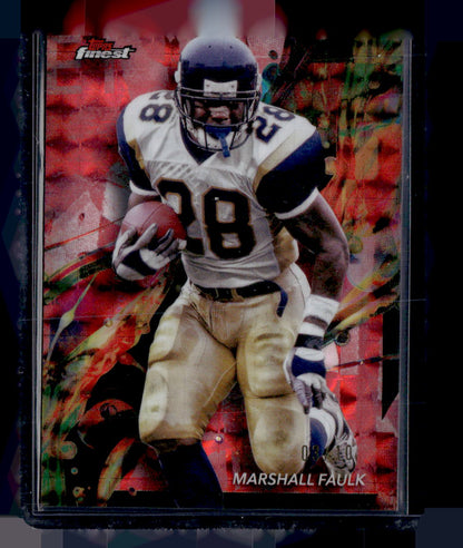 2024 Topps Finest #43 Marshall Faulk Red Geometric /10