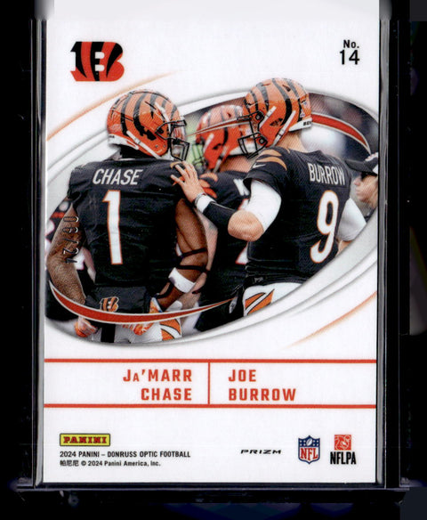 2024 Donruss Optic #14 Ja'Marr Chase / Joe Burrow Best Tuddys Green Mojo /24
