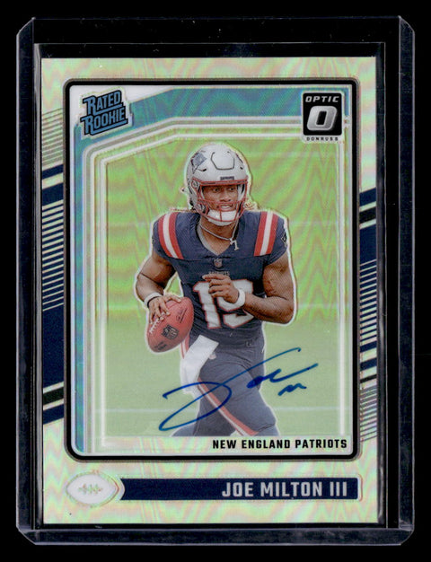 2024 Donruss Optic #255 Joe Milton III Rated Rookies RPS Autographs Holo #/150