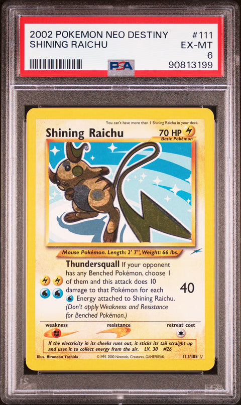 2002 Pokemon Neo Destiny #111 Shining Raichu PSA 6
