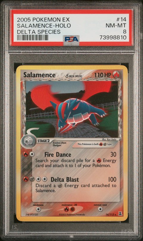 2005 Pokemon Ex Delta Species Salamence-Holo #14 PSA 8