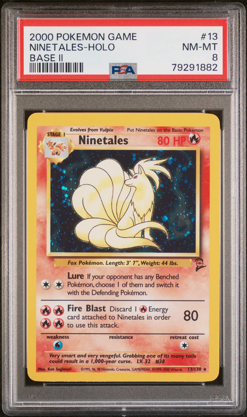 2000 Pokemon Game Base Ii Ninetales-Holo #13 PSA 8