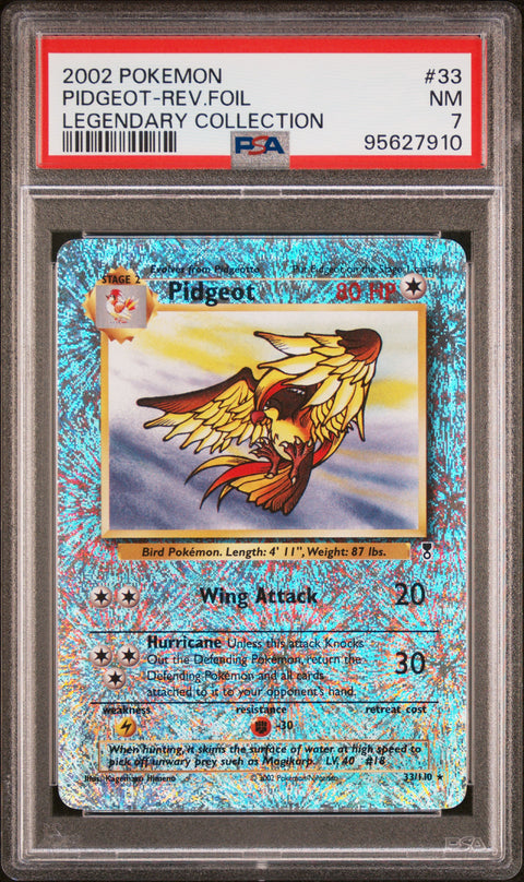 2002 Pokemon Legendary Collection Pidgeot-Rev.Foil #33 PSA 7