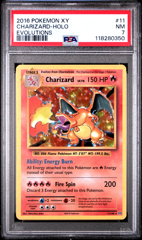 2016 Pokemon Xy Evolutions Charizard-Holo #11 PSA 7