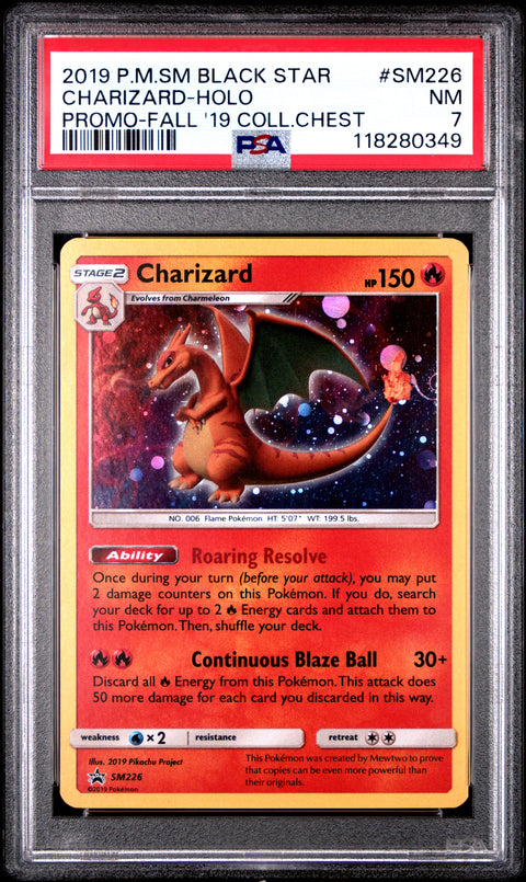 2019 Pokemon Sm Black Star Promo Charizard-Holo #SM226 PSA 7