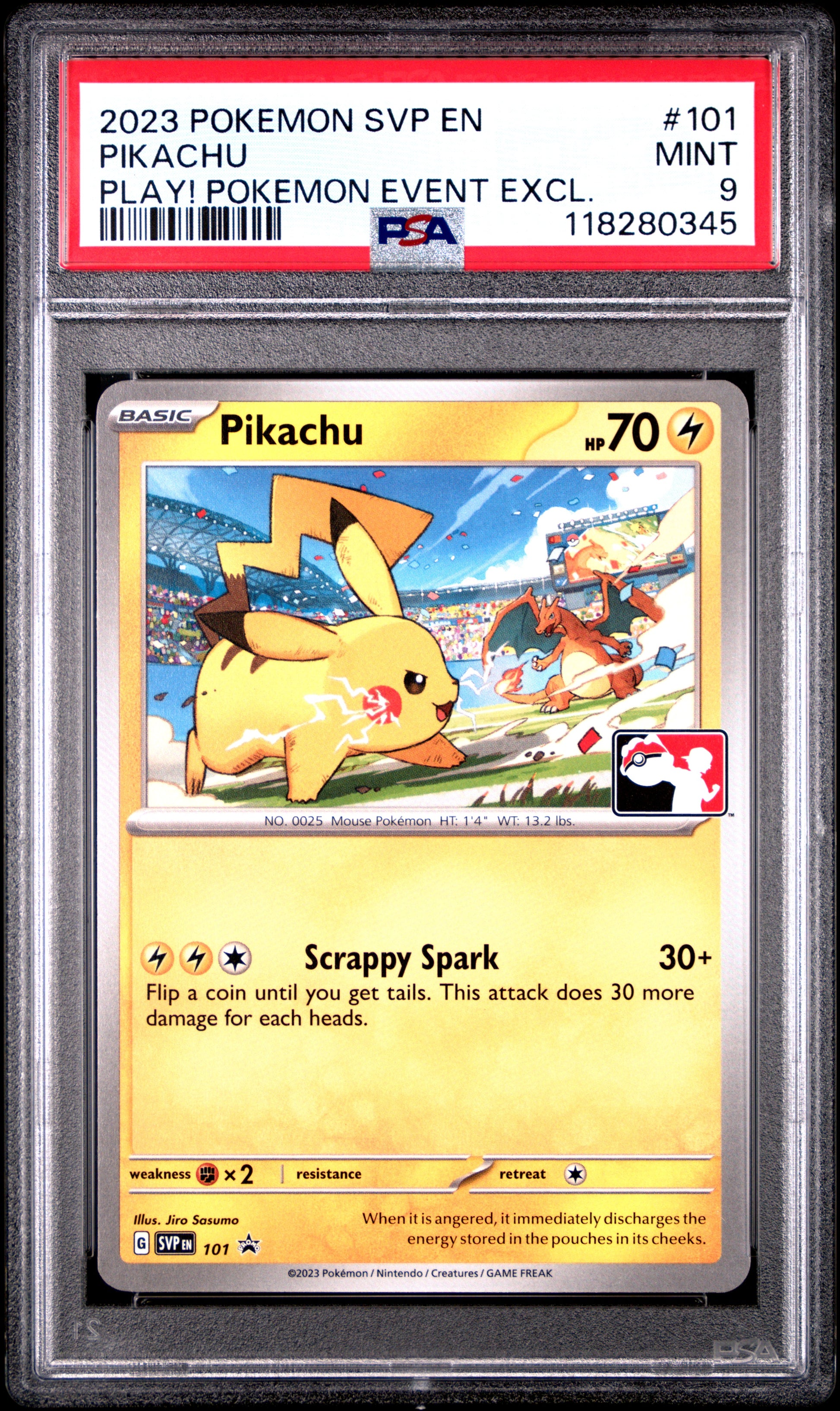2023 Pokemon Svp En-Sv Black Star Promo Pikachu #101 PSA 9
