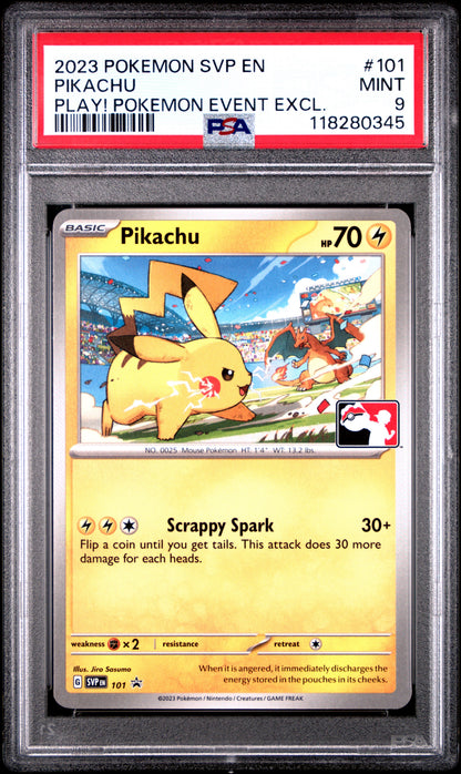2023 Pokemon Svp En-Sv Black Star Promo Pikachu #101 PSA 9