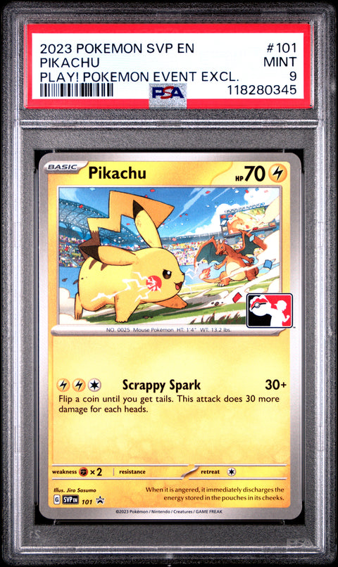 2023 Pokemon Svp En-Sv Black Star Promo Pikachu #101 PSA 9