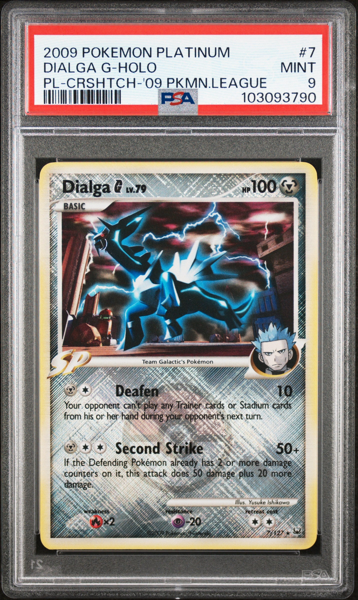 2009 Pokemon Platinum Dialga G-Holo #7 PSA 9
