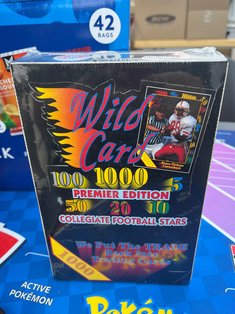 1991 Wild Card Collegiate Football Stars Premier Edition Sealed Box