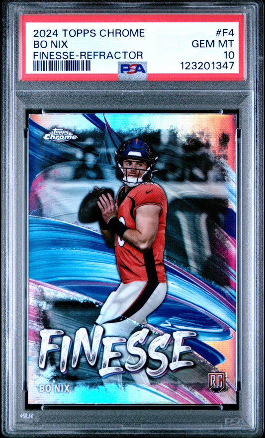 2024 TOPPS CHROME FINESSE BO NIX #F4 FINESSE-REFRACTOR PSA 10