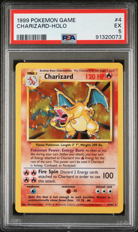 1999 Pokemon Game #4 Charizard-Holo PSA 5