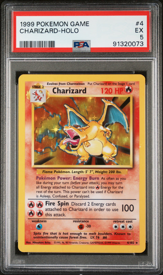 1999 Pokemon Game #4 Charizard-Holo PSA 5