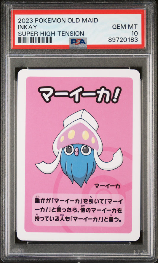 2023 Pokemon Old Maid Super High Tension Inkay PSA 10