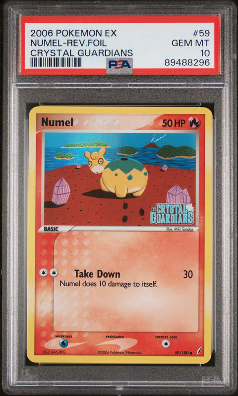 2006 Pokemon Ex Crystal Guardians #59 Numel-Rev.Foil Crystal Guardians PSA 10