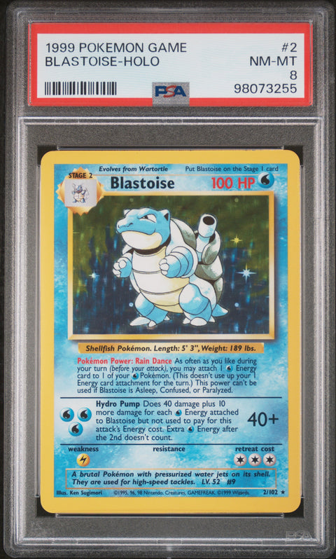1999 Pokemon Game #2 Blastoise-Holo PSA 8