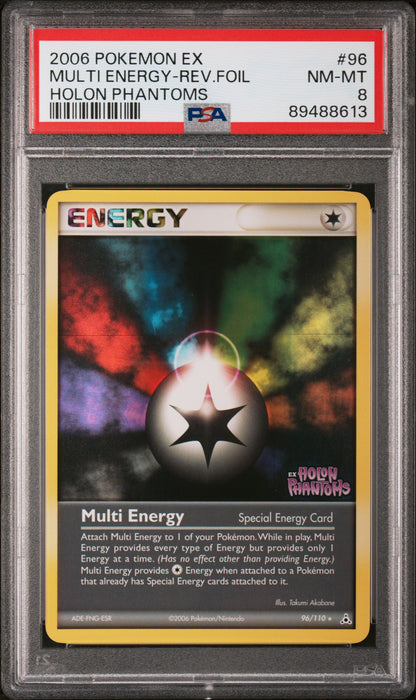 2006 Pokemon Ex Holon Phantoms #96 Multi Energy-Rev.Foil Holon Phantoms PSA 8