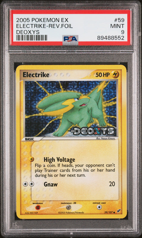 2005 Pokemon Ex Deoxys #59 Electrike-Rev.Foil Deoxys PSA 9