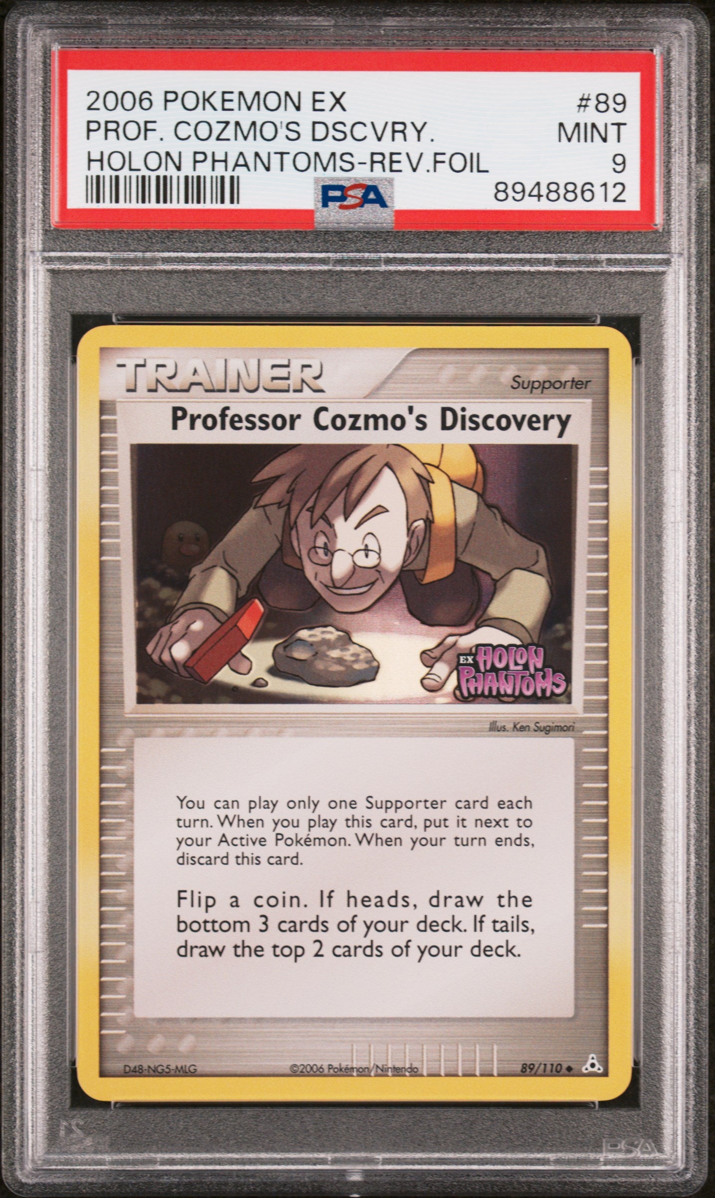 2006 Pokemon Ex Holon Phantoms #89 Prof. Cozmo'S Dscvry.-Rev.Foil PSA 9