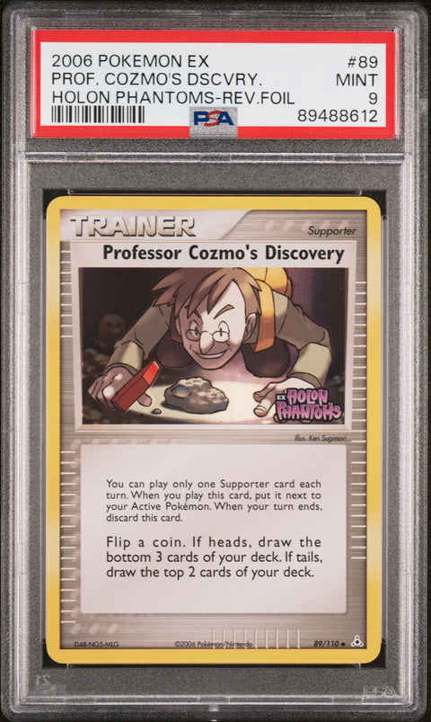 2006 Pokemon Ex Holon Phantoms #89 Prof. Cozmo'S Dscvry.-Rev.Foil PSA 9