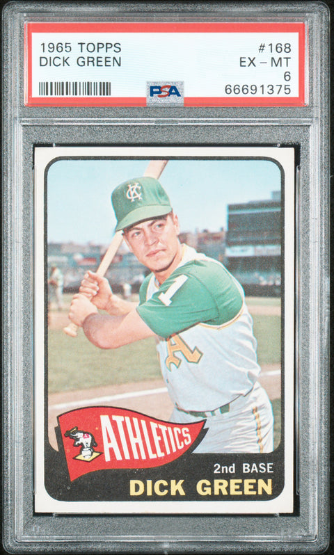1965 Topps #168 Dick Green PSA 6 66691375