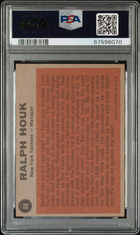 1962 Topps #88 Ralph Houk PSA 4 67596070