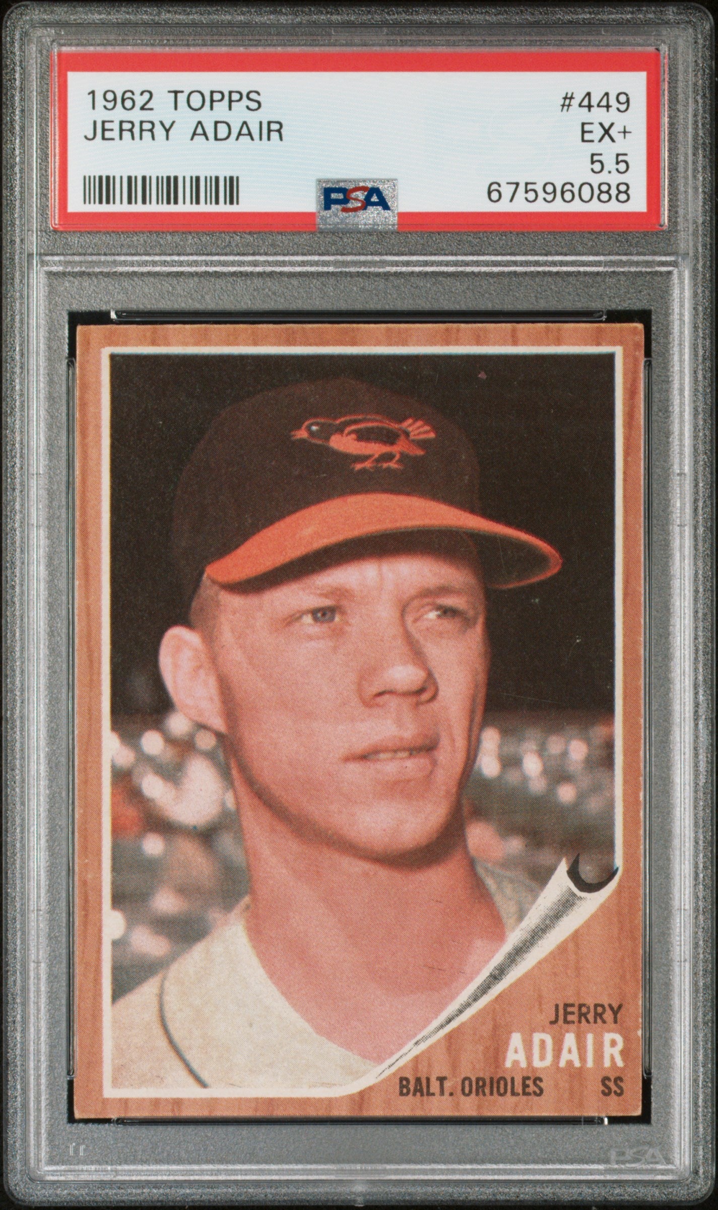 1962 Topps #449 Jerry Adair PSA 5.5 67596088