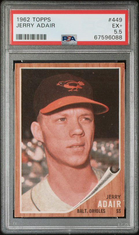 1962 Topps #449 Jerry Adair PSA 5.5 67596088