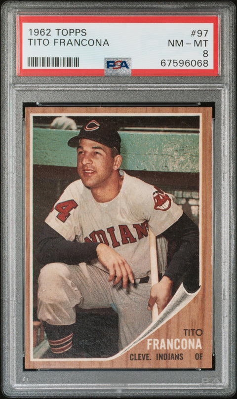 1962 Topps #97 Tito Francona PSA 8 67596068