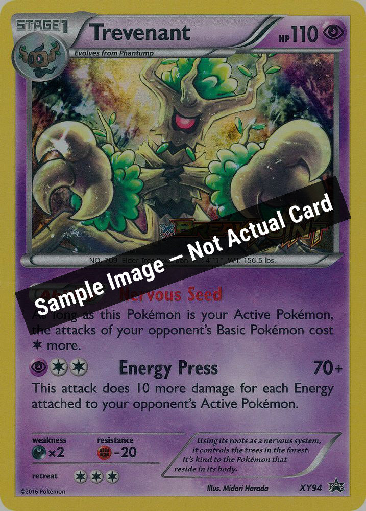 Pokemon,XY Promos,Trevenant (Prerelease) - XY94,Holofoil,Lightly Played — Sample Image, Not Actual Card
