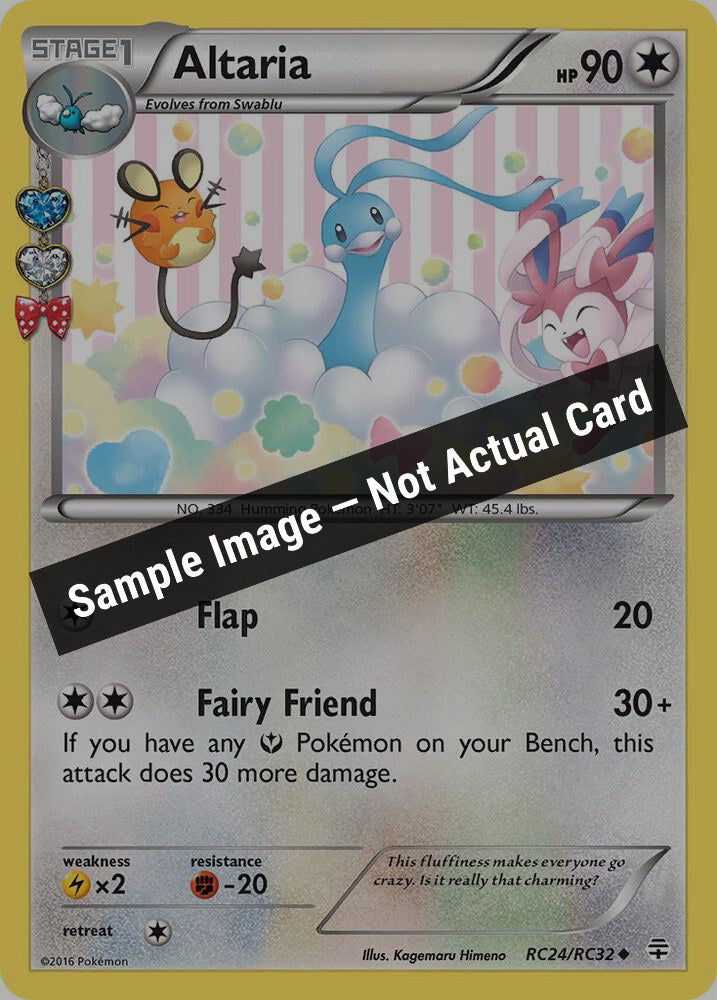 Pokemon,Generations: Radiant Collection,Altaria - RC24/RC32,Holofoil,Lightly Played — Sample Image, Not Actual Card