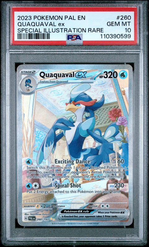 2023 Pokemon Pal En-Paldea Evolved Quaquaval Ex #260 PSA 10
