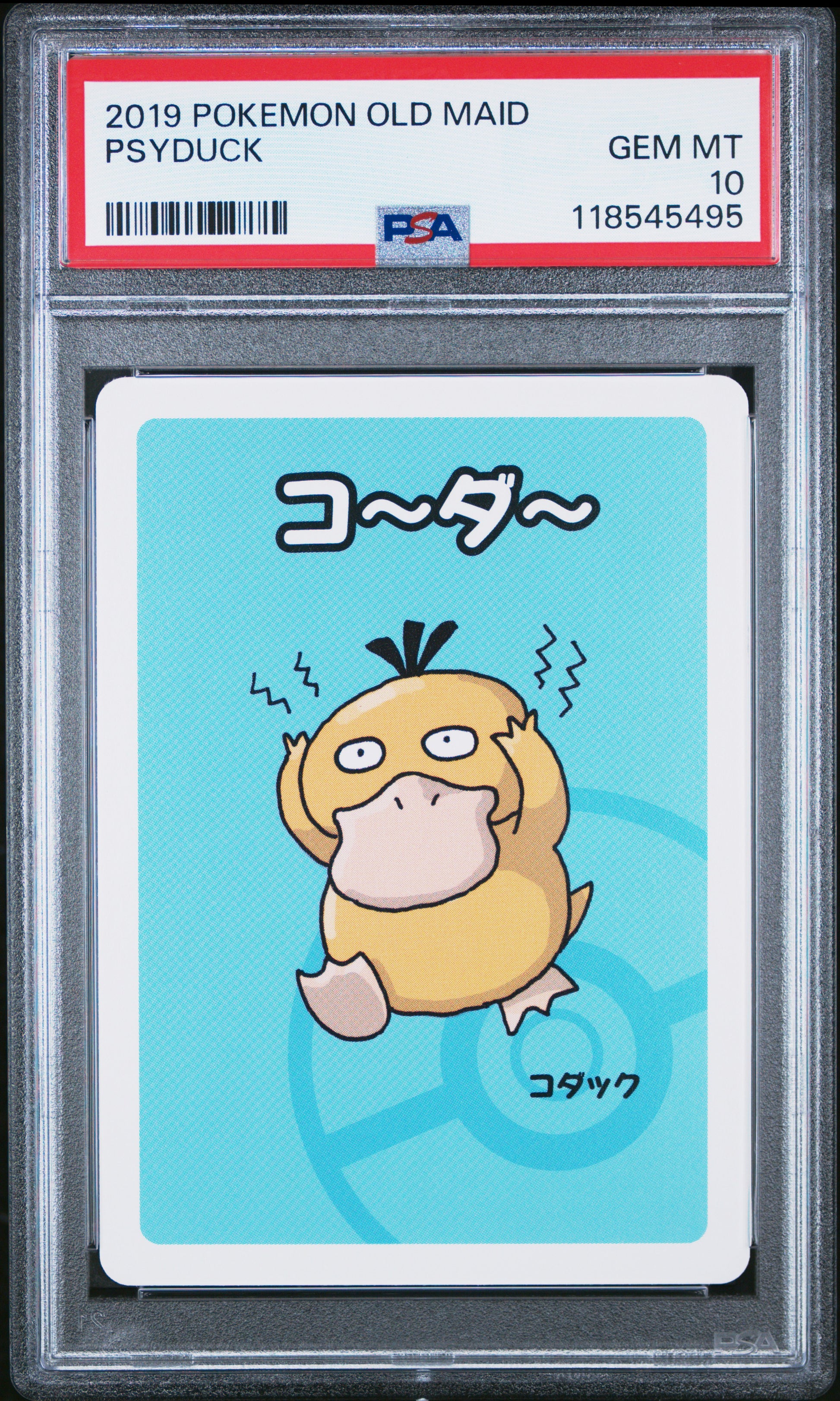 2019 Pokemon Old Maid Psyduck # PSA 10