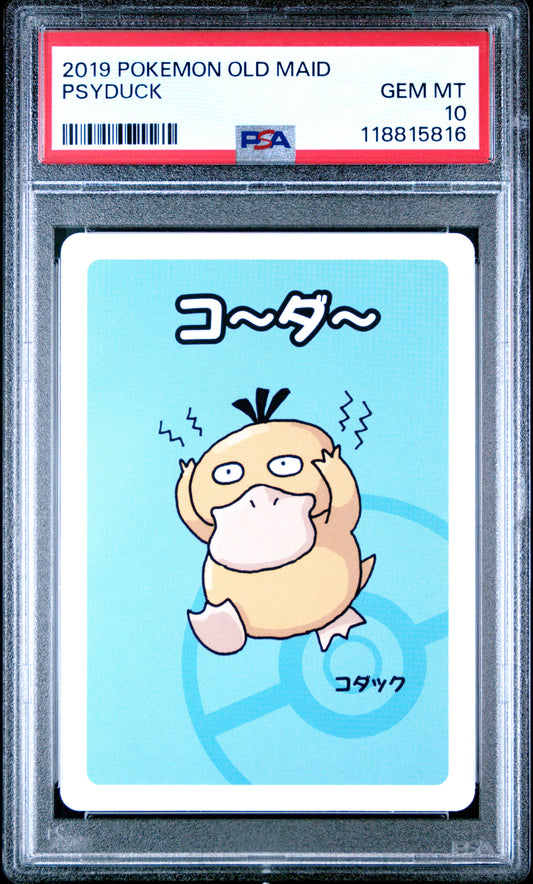 2019 Pokemon Old Maid Psyduck # PSA 10
