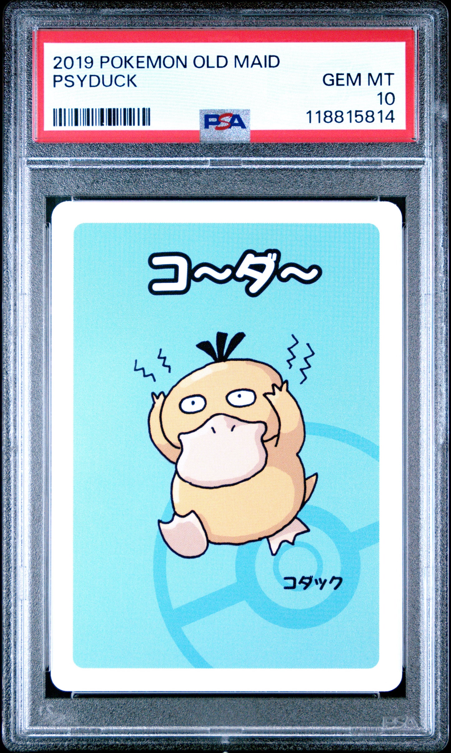 2019 Pokemon Old Maid Psyduck # PSA 10